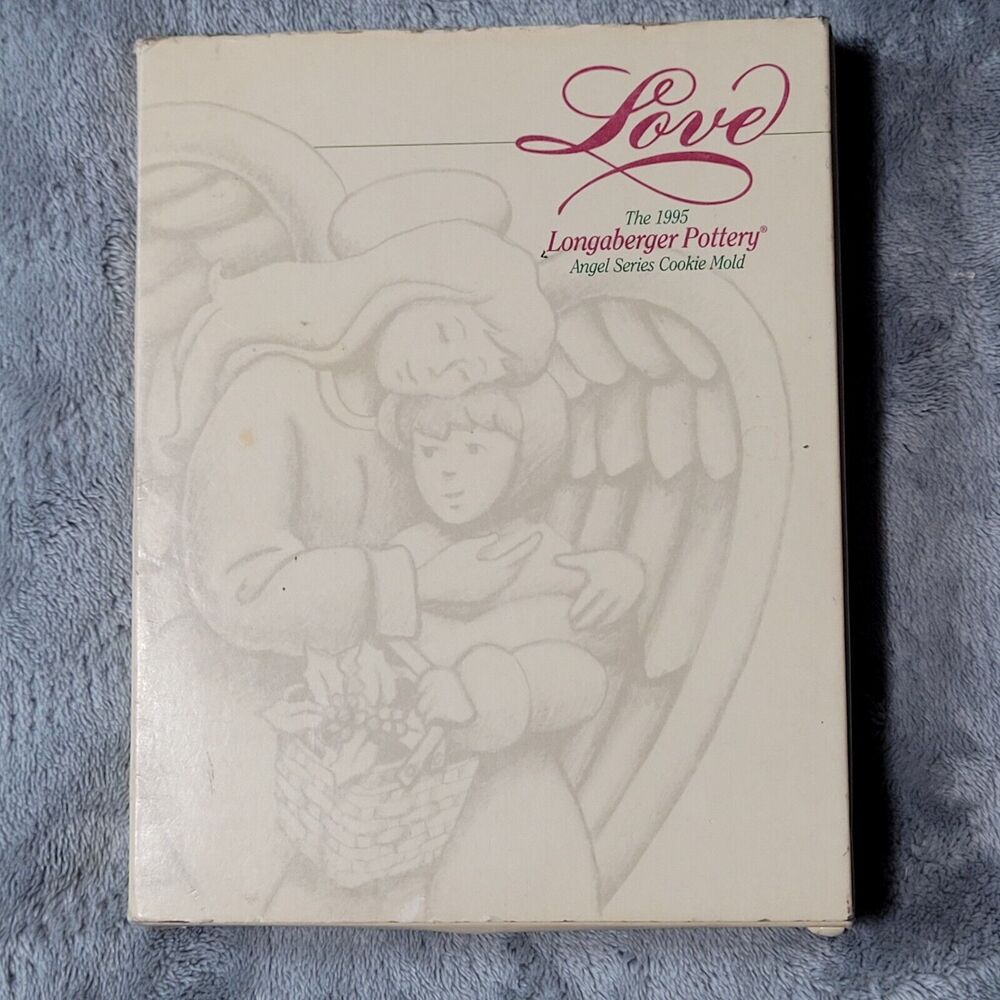 Longaberger Baskets Pottery Love Angel Series Stoneware Cookie Mold 1995